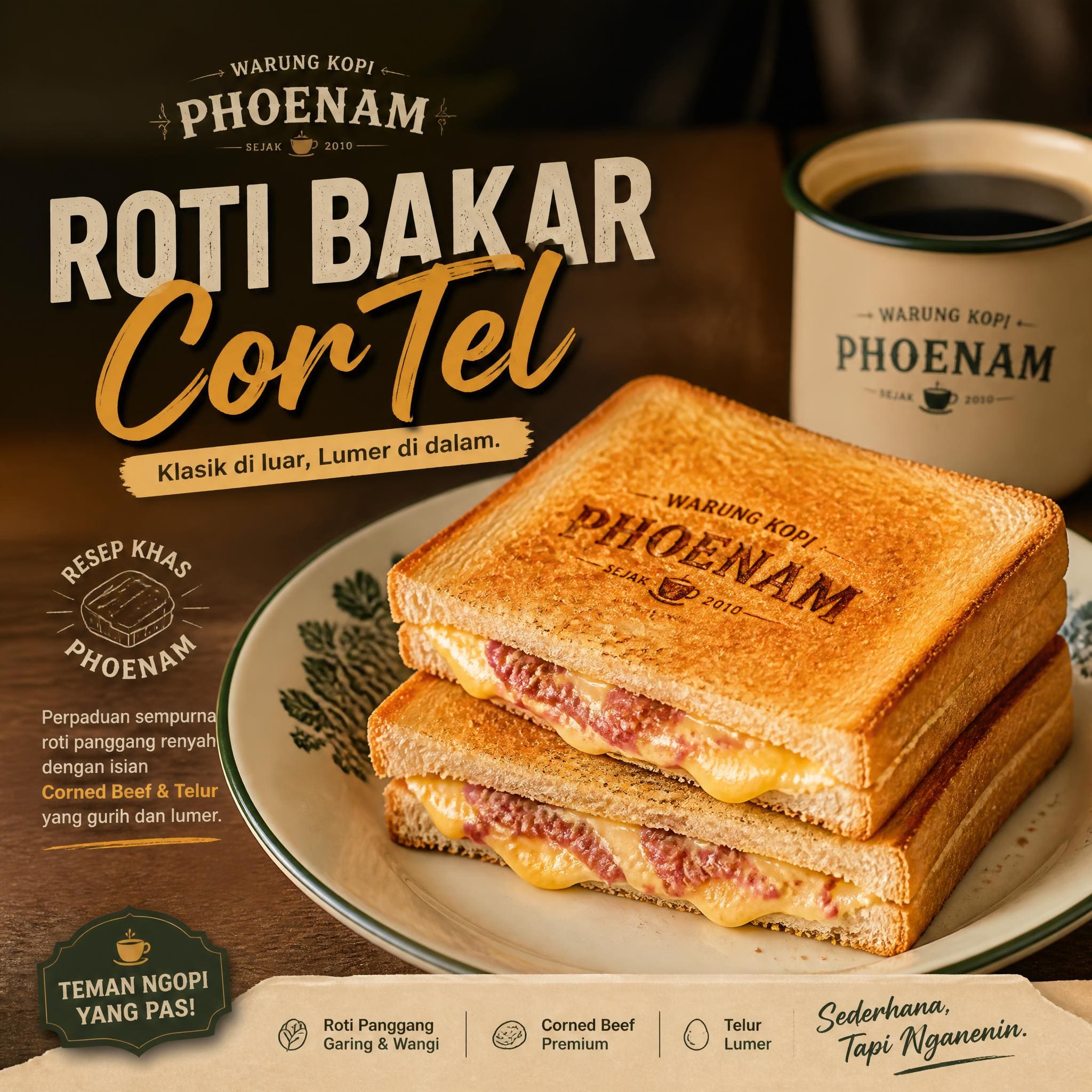 Roti Bakar CorTel Warkop Phoenam
